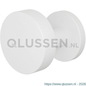GPF Bouwbeslag ZwartWit 9860.62-00L S5 GPF9860.62-00L excentrische knop S5 60x16 mm met wisselstift op rond rozet linkswijzend wit GPF9860620420-00