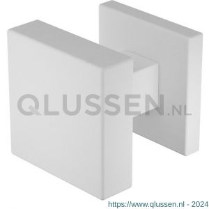 GPF Bouwbeslag ZwartWit 9948.62-02 S2 GPF9948.62-02 vierkante knop S2 53x53x16 mm met knopvastzetter met vierkant rozet wit GPF9948620400-02