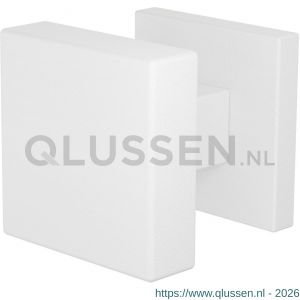 GPF Bouwbeslag ZwartWit 9948.62-02R S1 GPF9948.62-02R vierkante knop S1 53x53x16 mm draaibaar met vierkant rozet rechtswijzend wit GPF9948620300-02