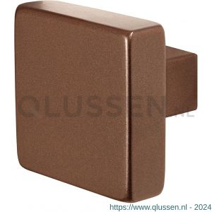 GPF Bouwbeslag Anastasius 9948.A2 S2 vierkante knop 53x53x16 mm vast met knopvastzetter Bronze blend GPF9948A20400