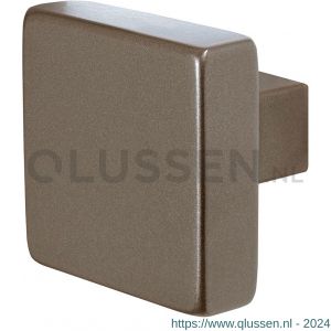 GPF Bouwbeslag Anastasius 9948.A3 S2 vierkante knop 53x53x16 mm vast met knopvastzetter Mocca blend GPF9948A30400