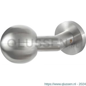 GPF Bouwbeslag RVS 9953.09-00 S2 verkropte kogelknop S2 55 mm met knopvastzetter met ronde rozet RVS mat geborsteld GPF9953090400-00