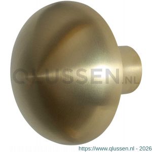 GPF Bouwbeslag PVD 9957.P4 S1 Paddenstoel knop 65 mm draaibaar met krukstift PVD mat messing GPF9957P4200