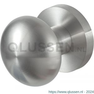 GPF Bouwbeslag RVS 9959.09-00 S2 GPF9959.09-00 RVS Paddenstoel knop S2 52 mm met knopvastzetter met rond rozet RVS geborsteld GPF9959090400-00