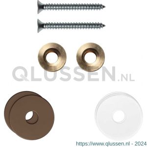 GPF Bouwbeslag Anastasius 9969.A2EB enkele greep bevestigingsset met vlakke rozet 22x2 mm met 22x2 mm transparante onder rozet Bronze blend GPF9969A2EB22