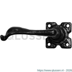 Kirkpatrick KP0879L deurkruk gatdeel linkswijzend op rozet 50x50 mm smeedijzer zwart TH6087960200