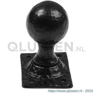 Kirkpatrick KP1069 knopkruk 44 mm op rechthoekig rozet 70x50 mm draaibaar smeedijzer zwart TH6106960100