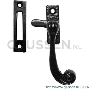 Kirkpatrick KP1121 raamboom links- en rechtsdraaiend met kozijnplaat smeedijzer zwart TH6112160100