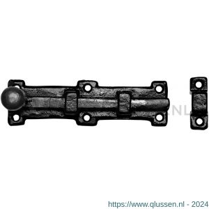 Kirkpatrick KP1155 deurschuif met knop 152x45 mm smeedijzer zwart TH6115560152