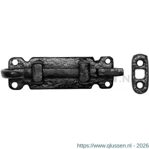Kirkpatrick KP1547 deurschuif met bocht 101x25 mm smeedijzer zwart TH6154760101