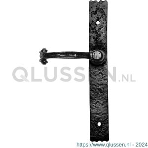 Kirkpatrick KP2459L PC72 deurkruk gatdeel linkswijzend op schild 266x38 mm BB56 smeedijzer zwart TH6245960242