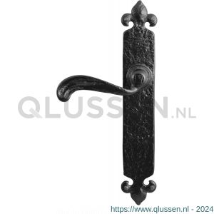 Kirkpatrick KP2462L BB56 deurkruk gatdeel linkswijzend op schild 288x45 mm BB56 smeedijzer zwart TH6246260201