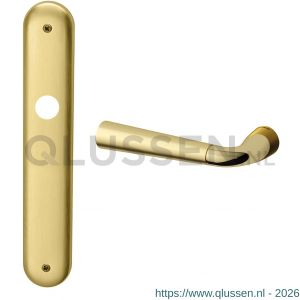 Mandelli1953 S100L Start deurkruk gatdeel linkswijzend op langschild blind messing gepolijst-mat messing TH5S100MA-ME0200