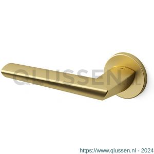 Mandelli1953 1081L Isi deurkruk gatdeel op rozet 51x6 mm linkswijzend satin mat messing TH51081ME0200