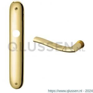 Mandelli1953 1180L Chio deurkruk gatdeel op langschild 238x40 mm blind linkswijzend messing gepolijst-satin mat messing TH51180MA-ME0200