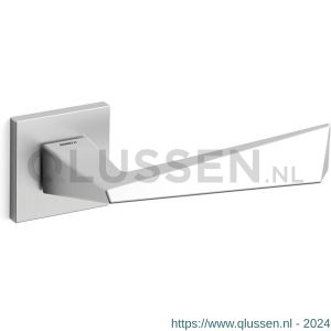 Mandelli1953 1251L Piramid deurkruk gatdeel op rozet 50x50x6 mm linkswijzend satin mat chroom TH51251CA0200