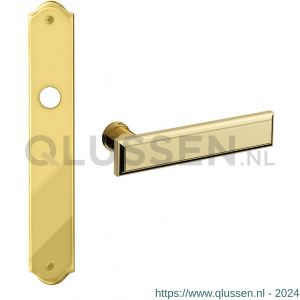 Mandelli1953 1740R Kuki deurkruk gatdeel op langschild 282x48 mm blind rechtswijzend messing gepolijst TH51740MA0300
