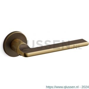 Mandelli1953 1751 Grint deurkruk op rozet 50x6 mm gekarteld mat brons TH51751BDK100