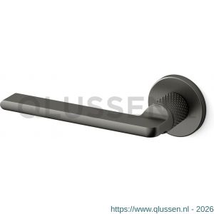 Mandelli1953 1751L Grint deurkruk gatdeel op rozet 50x6 mm linkswijzend gekarteld grafiet TH51751GAK200