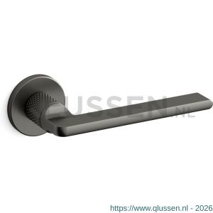 Mandelli1953 1751R Grint deurkruk gatdeel op rozet 50x6 mm rechtswijzend gekarteld grafiet TH51751GAK300