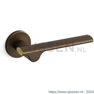 Mandelli1953 3191L Ara deurkruk gatdeel op rozet 51x6 mm linkswijzend mat brons TH53191BD0200