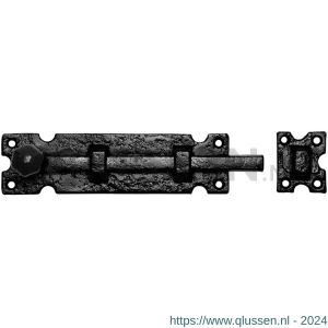 Kirkpatrick KP0812 deurschuif 193x50 mm met brug smeedijzer zwart TH6081260193