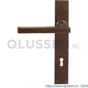 Utensil Legno FM363L/R deurkruk gatdeel op schild 220x35 mm blind links-rechtswijzend roest TH7036370200