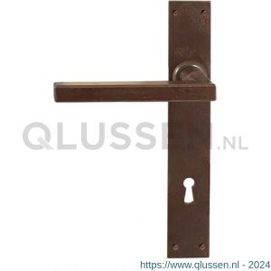 Utensil Legno FM363L M BB56 deurkruk gatdeel op schild 220x35 mm BB 56 mm geveerd linkswijzend roest TH703637M201