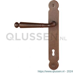 Utensil Legno FM380L M deurkruk gatdeel op schild 235x35 mm blind geveerd linkswijzend roest TH703807M200