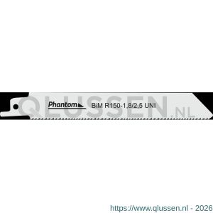 Phantom 64.600 bi-metaal reciprozaag R 150-18/25V set 5 stuks 64.600.1522