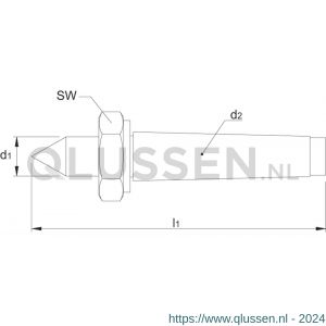 International Tools 85.140 Eco Pro vast center 60 graden met afdrukmoer MK 3 85.140.0300