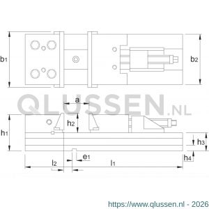 Torax 88.440 precisie machinespanklem 100x100x270 mm 88.440.1027