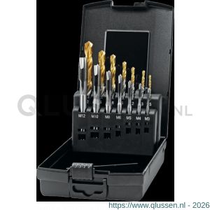 Phantom 29.260 UNI HSS-E set machinetappen DIN 371/6 (combinatie) 22.200-22.201 M3-M12 en 11.451 25-102 mm 29.260.1990