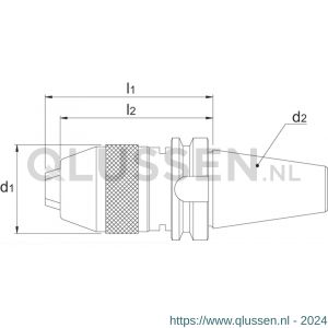 Phantom 81.306 zelfspannende precisieboorhouder type XP BT volgens MAS 403 BT 3-16 mm BT40 81.306.4016