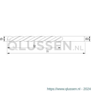 Phantom 19.914 HSS spiraalboor DIN 338 links 10 mm 19.914.0100