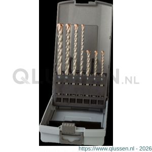 Phantom 19.376 HM-tip SDS Plus set hamerboren met 4 snijkanten 13.744 5x110-12x160 mm set 7 stuks 19.376.0512
