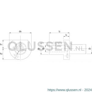 Phantom 84.950 VDI-houder DIN 69880 uitvoering E1 voor volboren 50 mm VDI 50 84.950.5050