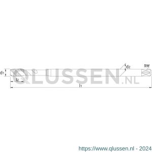 Phantom 23.370 UNI HSS-E machinetap metrisch lang voor blinde gaten M4 23.370.0400