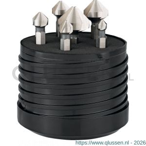 International Tools 49.248 Eco HSS set verzinkboren 42.543 90 graden 3 snijkanten met 1/4 inch (635 mm) zeskant bitopname 63-205 mm 49.248.0630