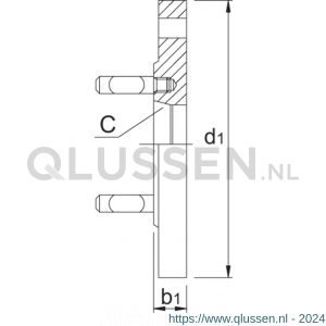 Bison 85.962 klauwplaatflens gietijzer halfbewerkte gereedschapshouder type 8242 ISO 702-2 (DIN 55029 Camlock) C11 400 mm 85.962.4011