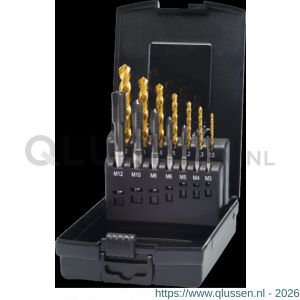 Phantom 29.260 HP2 UNI HSS-E PM set machinetappen DIN 371/6 (combinatie) 22.268-22.269 M3-M12 en 11.568 25-102 mm 29.260.2500