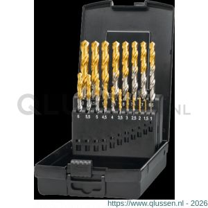 Phantom 19.152 HSS-E set spiraalboren DIN 338 TiN-tip (handgebruik) 11.506 1-10x05 mm 19.152.1000
