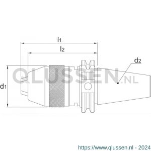 Phantom 81.304 zelfspannende precisieboorhouder type XP SK volgens DIN 69871 1-13 mm SK50 81.304.5013