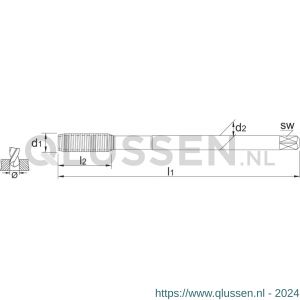Phantom 26.111 HSS-E roltap DIN 2174 metrisch TiN voor blinde en doorlopende gaten M12 26.111.1200