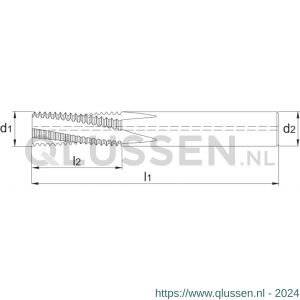 Phantom 26.316 VHM draadfrees DIN 6535 2xD met koelkanaal voor blinde en doorlopende gaten M14 26.316.1400