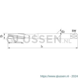 Phantom 23.150 HSS-E machinetap DIN 371 metrisch voor blinde gaten M4 23.150.0400