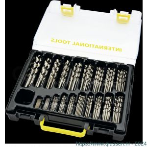 International Tools 19.134 ECO PRO HSS set spiraalboren DIN 338 kruisaanslijping 11.430 1-13x05 mm set 220 stuks 19.134.6100