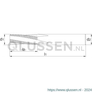 Phantom 26.310 VHM draadfrees DIN 6535 2xD voor blinde en doorlopende gaten M16 26.310.1600