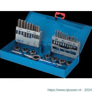 International Tools 29.130 Eco Pro HSS set draadsnijden in stalen cassette M3-M12 (25 mm) 29.130.0200