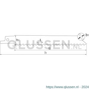 Phantom 64.600 bi-metaal reciprozaag R 150-1 set 5 stuks 64.600.1510